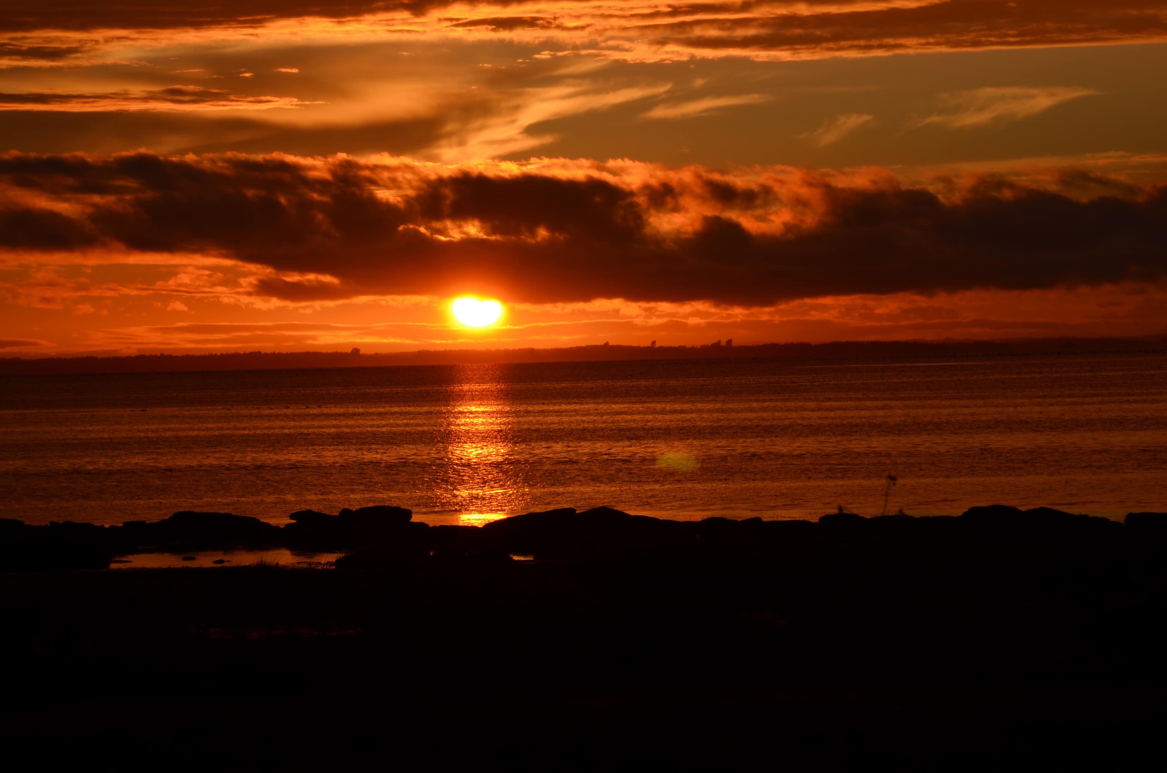 Sunset over the Roadtrek at Crystal Beach Campground, Prince Edward Island