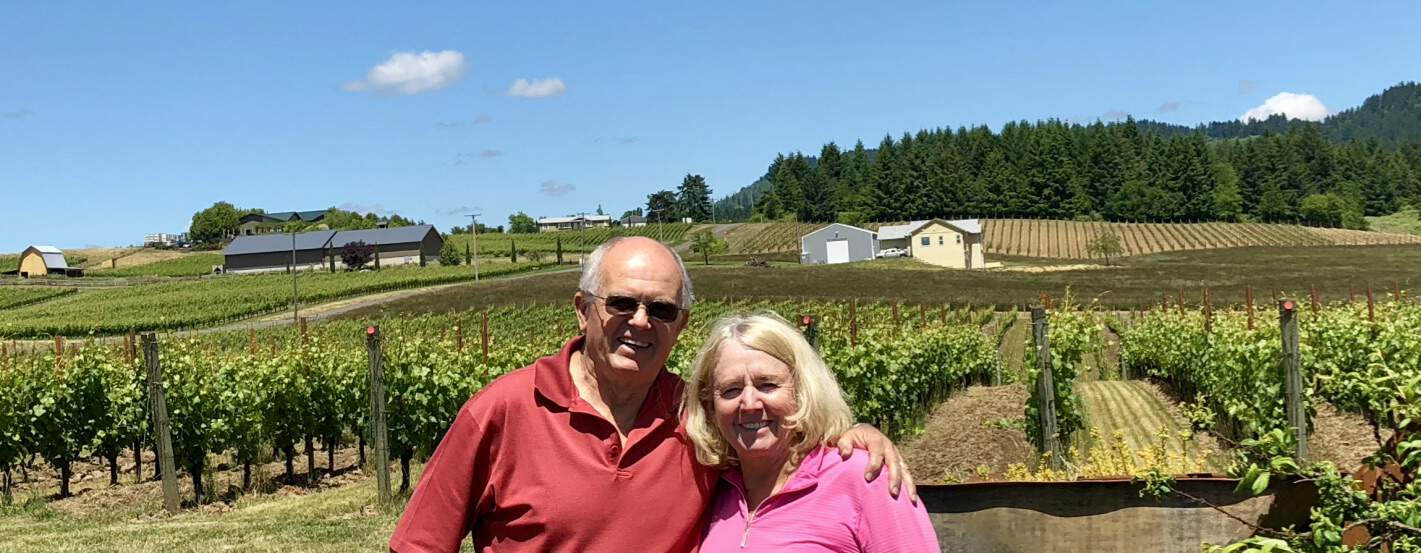 John and Janice in Oregon wine country