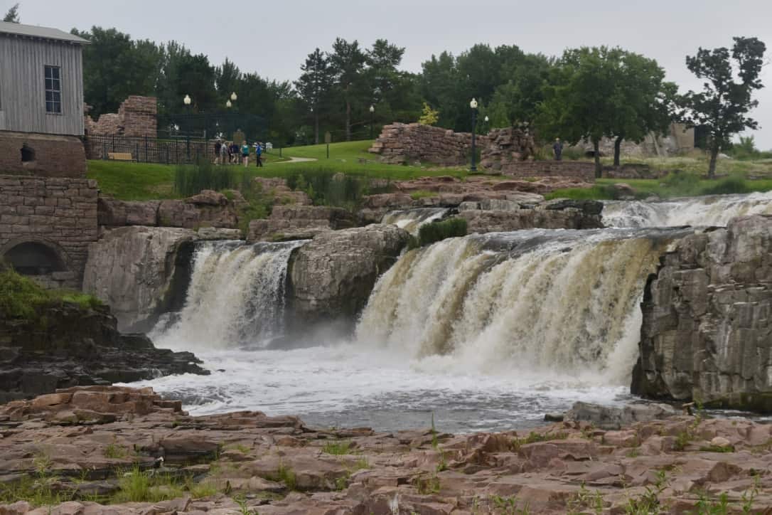 The falls at Falls Park in Sioux Falls, South Dakota