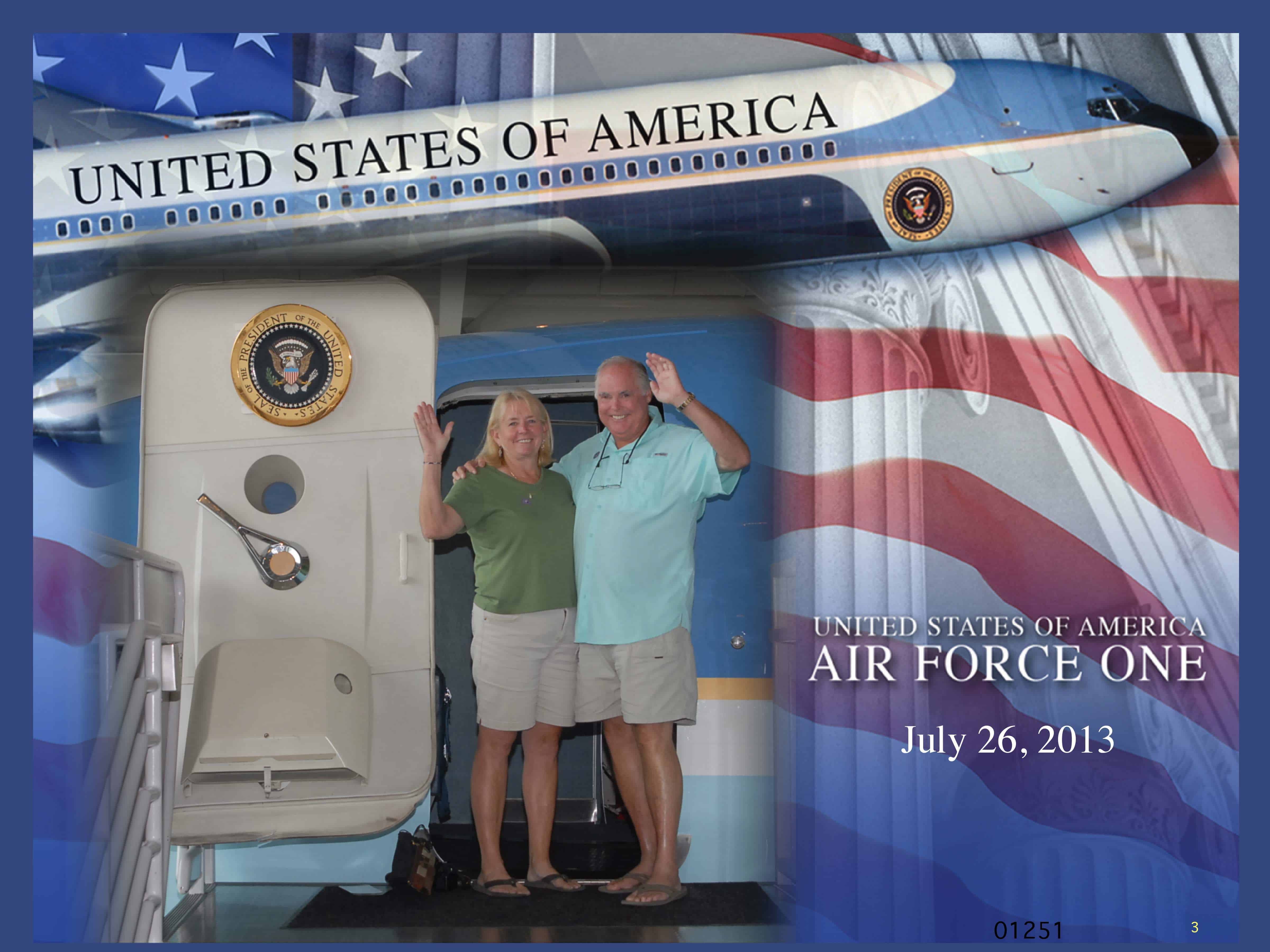 Air Force One (SAM 27000), the Boeing 707 that served seven presidents, suspended in the three-story atrium at the Reagan Library