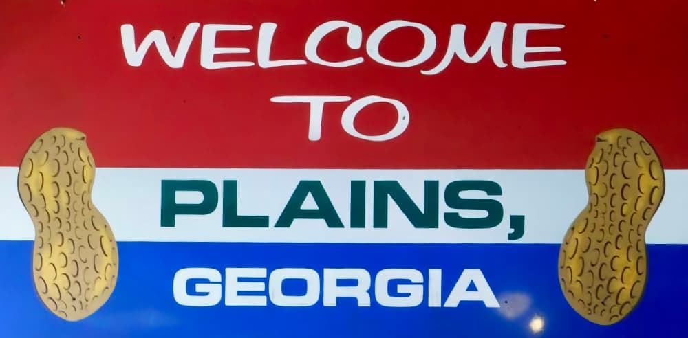 The Welcome to Plains, Georgia sign